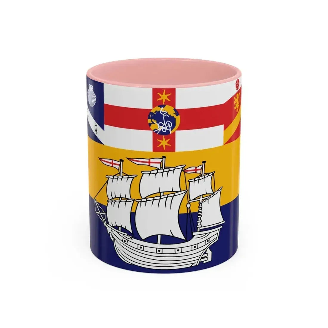 Flag of the City of Sydney Australia - Accent Coffee Mug 11oz Pink - Go Mug Yourself