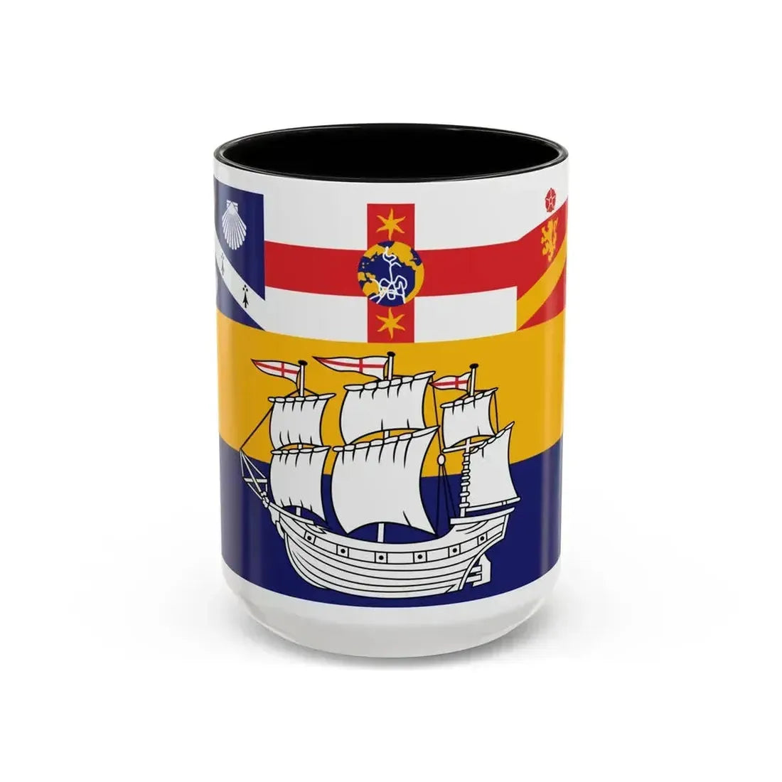 Flag of the City of Sydney Australia - Accent Coffee Mug 15oz Black - Go Mug Yourself