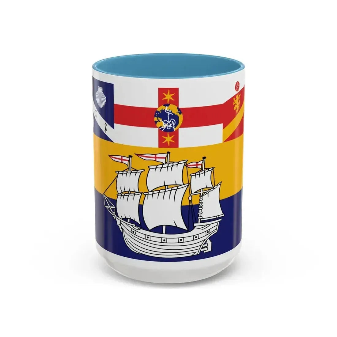 Flag of the City of Sydney Australia - Accent Coffee Mug 15oz Light Blue - Go Mug Yourself