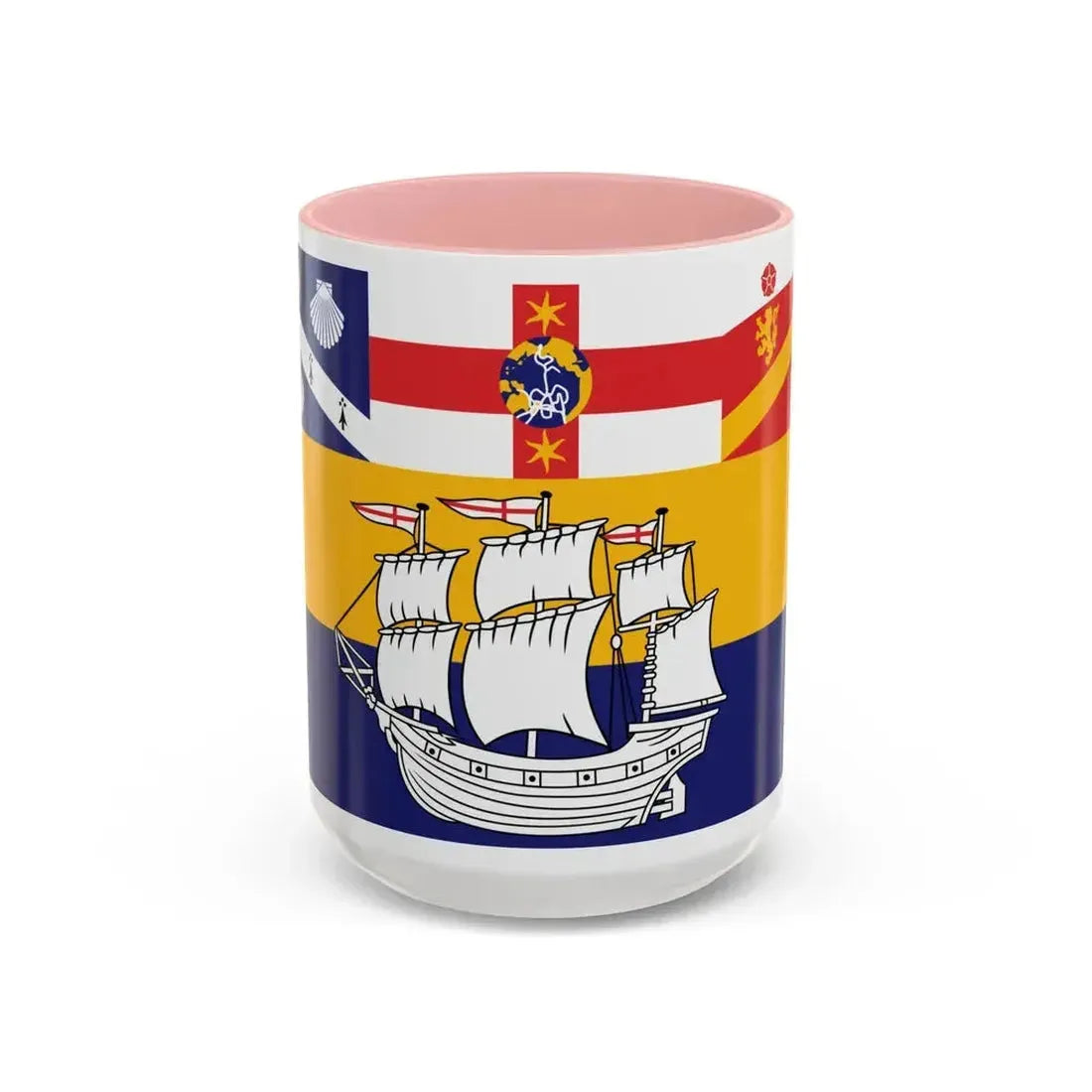 Flag of the City of Sydney Australia - Accent Coffee Mug 15oz Pink - Go Mug Yourself