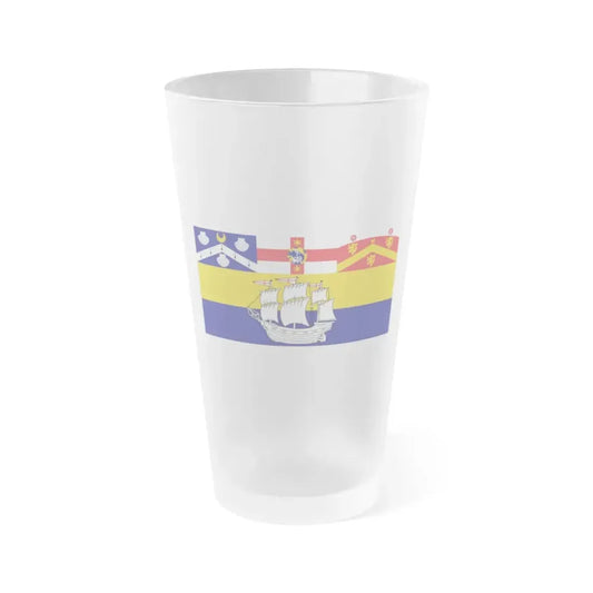 Flag of the City of Sydney Australia - Frosted Pint Glass 16oz 16oz Frosted - Go Mug Yourself