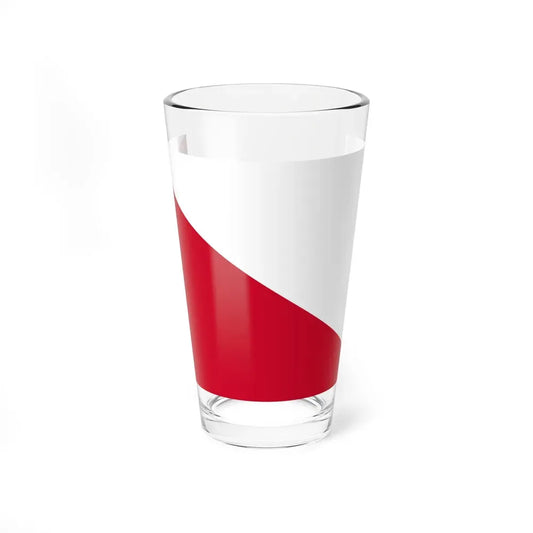 Flag of the City of Utrecht the capital of the province of Utrecht Netherlands - Pint Glass 16oz 16oz - Go Mug Yourself