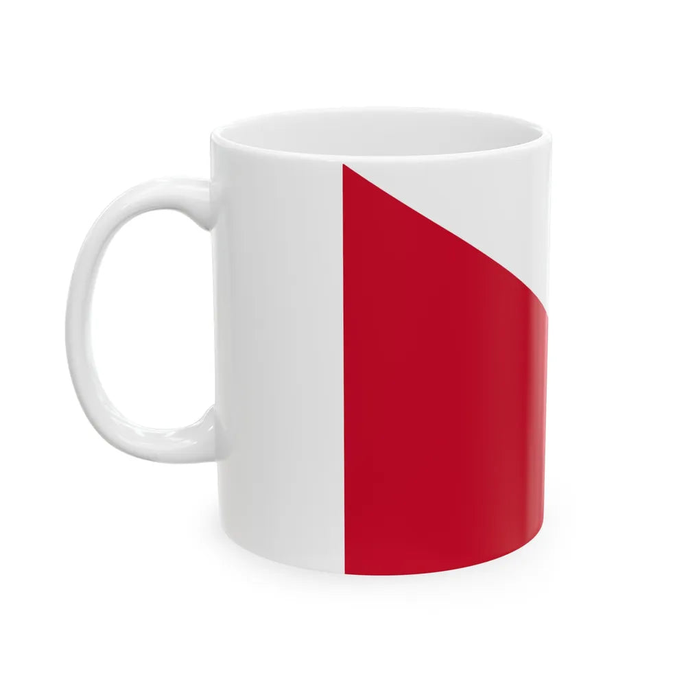 Flag of the City of Utrecht the capital of the province of Utrecht Netherlands - White Coffee Mug-Go Mug Yourself