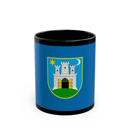 Flag of the City of Zagreb Croatia - Black Coffee Mug 11oz - Go Mug Yourself