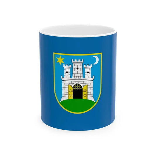 Flag of the City of Zagreb Croatia - White Coffee Mug 11oz - Go Mug Yourself