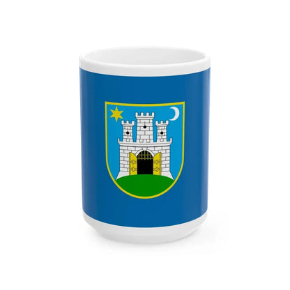 Flag of the City of Zagreb Croatia - White Coffee Mug 15oz - Go Mug Yourself