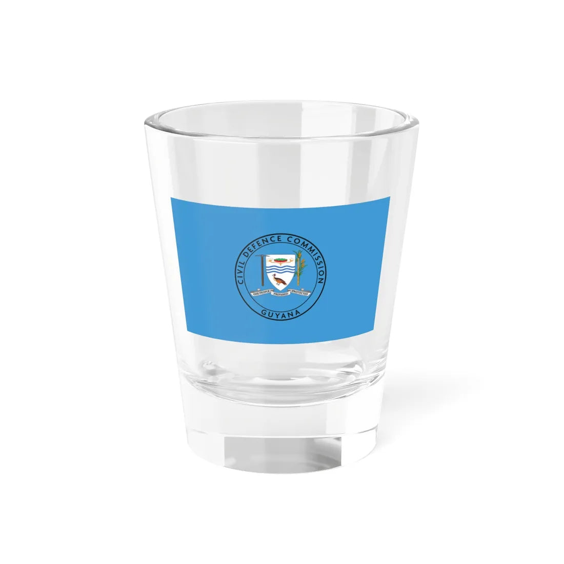 Flag of the Civil Defence Commission Guyana (Guyana) Shot Glass 1.5oz 1.5oz - Go Mug Yourself