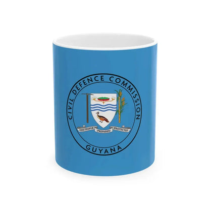 Flag of the Civil Defence Commission Guyana (Guyana) White Coffee Mug 11oz - Go Mug Yourself