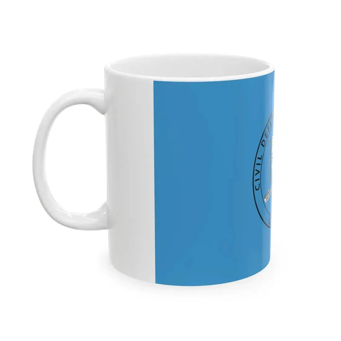 Flag of the Civil Defence Commission Guyana (Guyana) White Coffee Mug - Go Mug Yourself