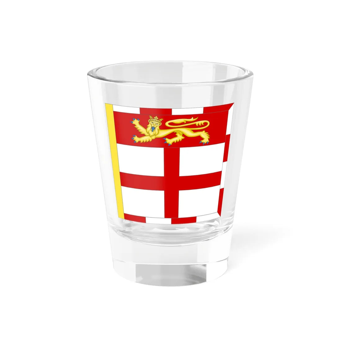 Flag of the Clarenceaux King of Arms (United Kingdom) Shot Glass 1.5oz 1.5oz - Go Mug Yourself