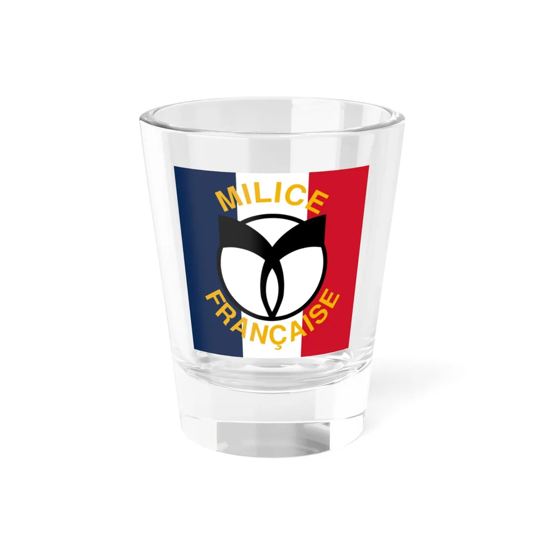Flag of the collaborationist French Militia (Belgium) Shot Glass 1.5oz 1.5oz - Go Mug Yourself