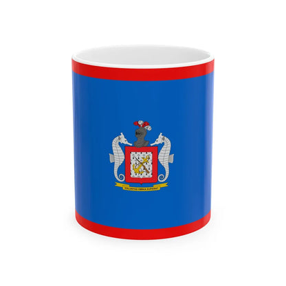 Flag of the Colombian Naval Infantry (Colombia) White Coffee Mug 11oz - Go Mug Yourself