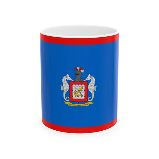 Flag of the Colombian Naval Infantry (Colombia) White Coffee Mug 11oz - Go Mug Yourself