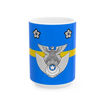Flag of the Colonel of the Air Self Defense Force Japan (Japan) White Coffee Mug 15oz - Go Mug Yourself