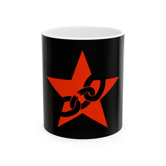 Flag of the Combat Organization of Anarcho-Communists (Belarus) White Coffee Mug-11oz-Go Mug Yourself