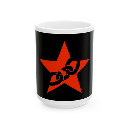 Flag of the Combat Organization of Anarcho-Communists (Belarus) White Coffee Mug-15oz-Go Mug Yourself