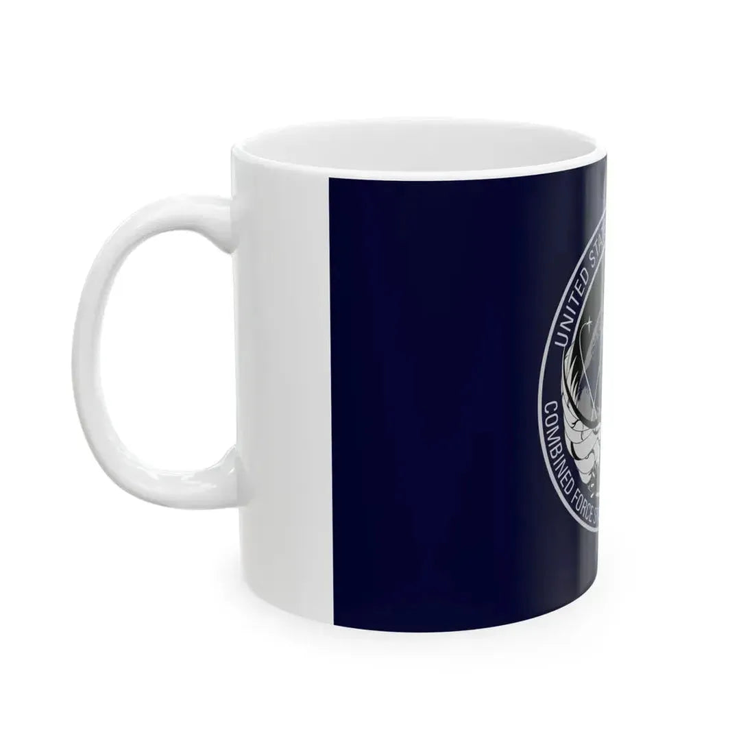 Flag of the Combined Force Space Component Command (United States) White Coffee Mug - Go Mug Yourself