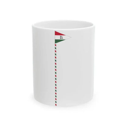 Flag of the Command of a Brigade of the Hungarian National Army 1919 with staff (Hungary) White Coffee Mug 11oz - Go Mug Yourself