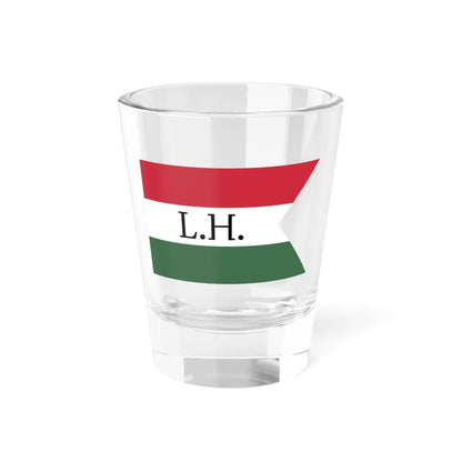 Flag of the Command of a Cavalry Division of the Hungarian National Army 1919 (Hungary) Shot Glass 1.5oz 1.5oz - Go Mug Yourself