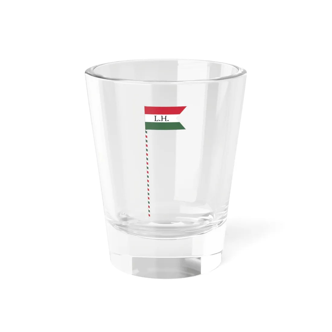 Flag of the Command of a Cavalry Division of the Hungarian National Army 1919 with staff (Hungary) Shot Glass 1.5oz 1.5oz - Go Mug Yourself