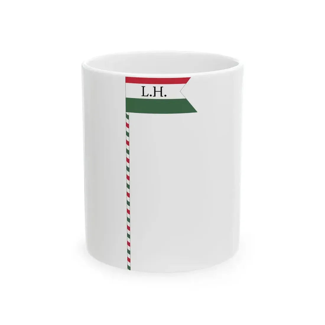 Flag of the Command of a Cavalry Division of the Hungarian National Army 1919 with staff (Hungary) White Coffee Mug 11oz - Go Mug Yourself