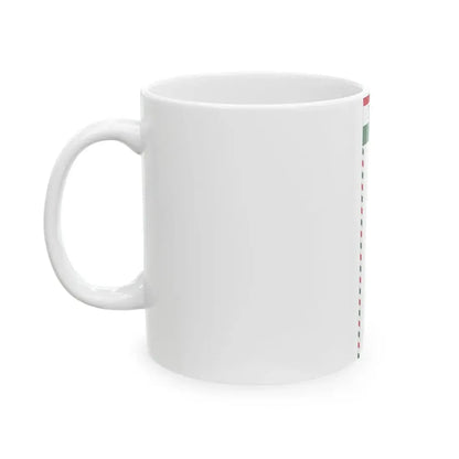 Flag of the Command of a Cavalry Division of the Hungarian National Army 1919 with staff (Hungary) White Coffee Mug - Go Mug Yourself