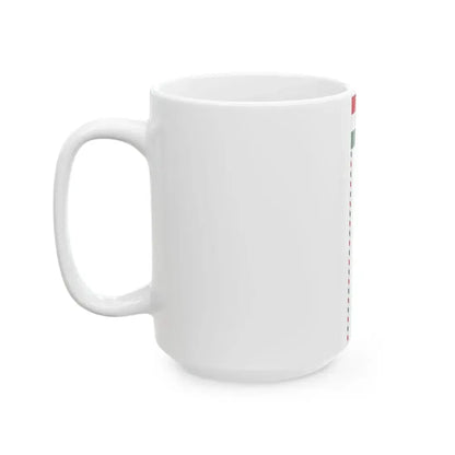 Flag of the Command of a Cavalry Division of the Hungarian National Army 1919 with staff (Hungary) White Coffee Mug - Go Mug Yourself