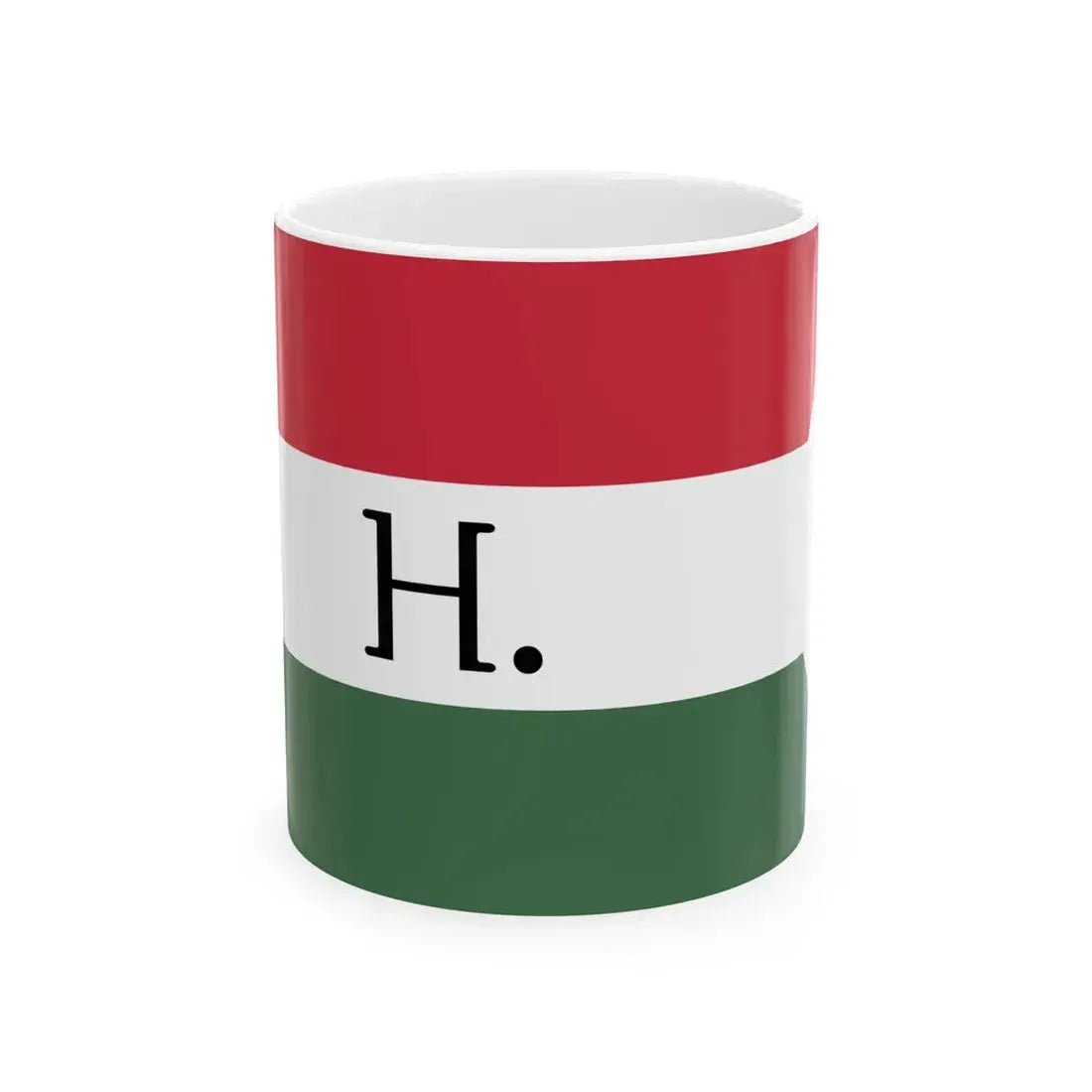 Flag of the Command of a Division of the Hungarian National Army 1919 (Hungary) White Coffee Mug 11oz - Go Mug Yourself