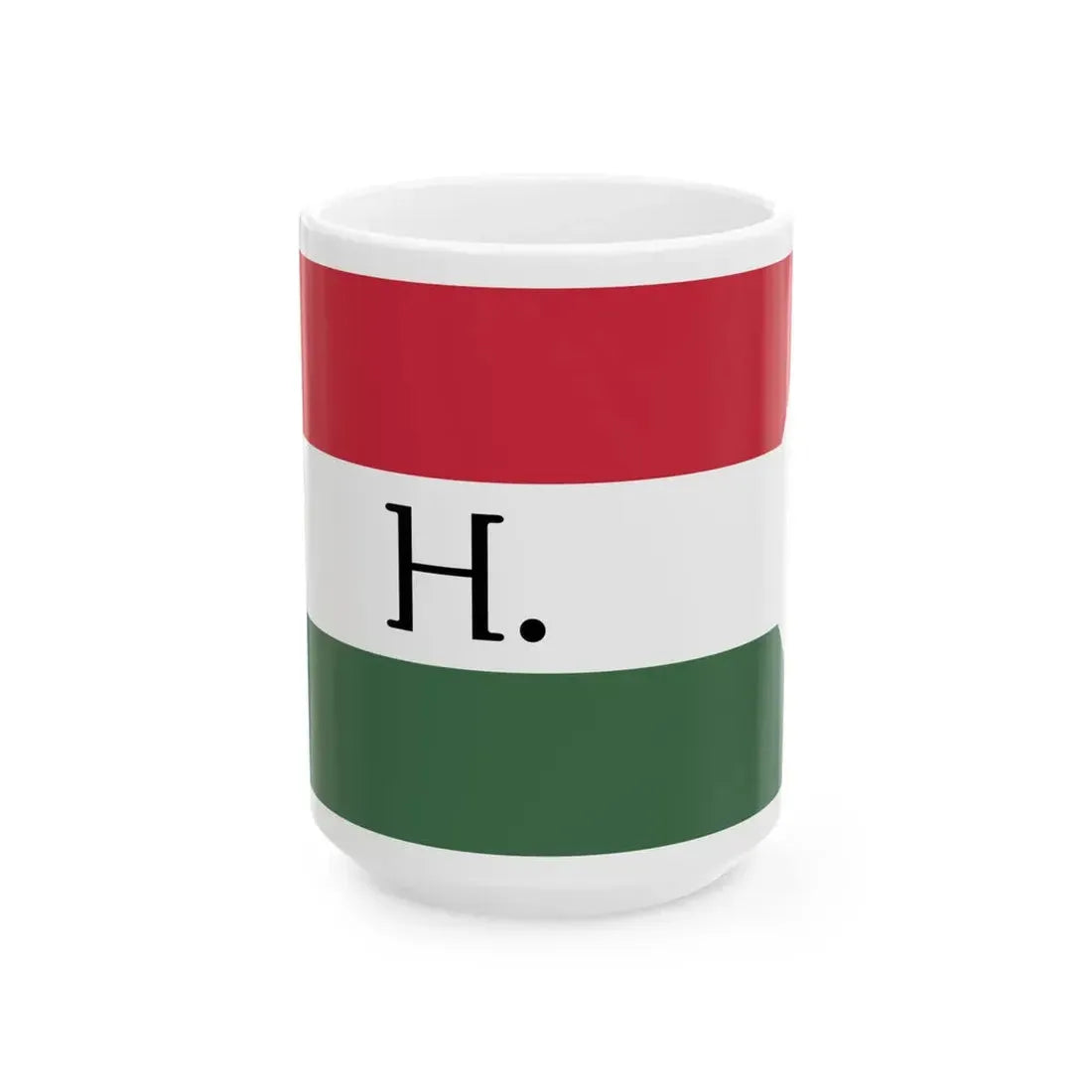Flag of the Command of a Division of the Hungarian National Army 1919 (Hungary) White Coffee Mug 15oz - Go Mug Yourself