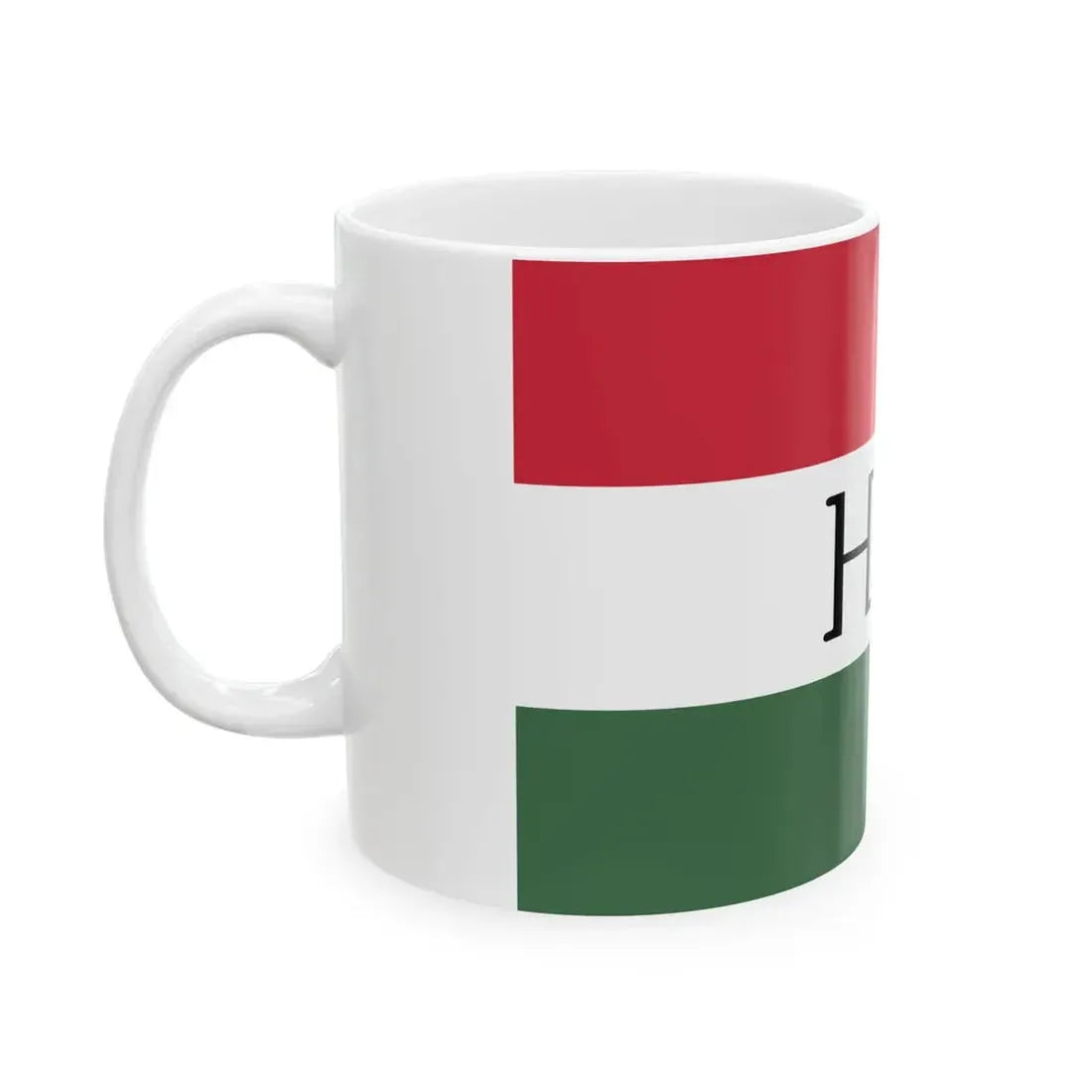 Flag of the Command of a Division of the Hungarian National Army 1919 (Hungary) White Coffee Mug - Go Mug Yourself