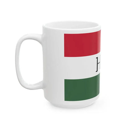 Flag of the Command of a Division of the Hungarian National Army 1919 (Hungary) White Coffee Mug - Go Mug Yourself