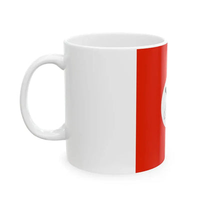 Flag of the Command of an Artillery Regiment or Battalion of the Royal Hungarian Defence Forces 1939 (Hungary) White Coffee Mug - Go Mug Yourself