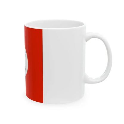 Flag of the Command of an Artillery Regiment or Battalion of the Royal Hungarian Defence Forces 1939 (Hungary) White Coffee Mug - Go Mug Yourself