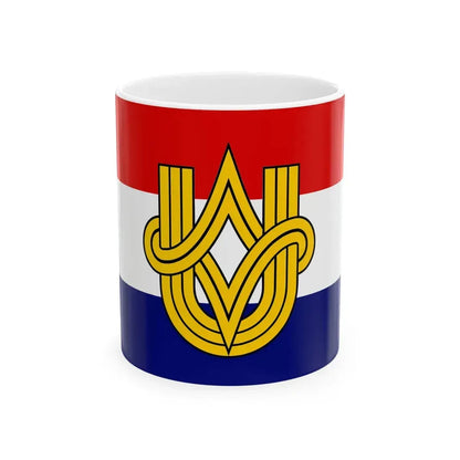 Flag of the Command of the Ustasha Youth (Croatia) White Coffee Mug 11oz - Go Mug Yourself