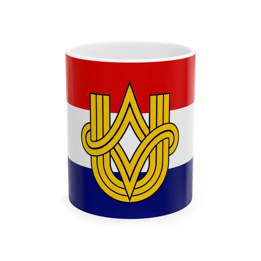 Flag of the Command of the Ustasha Youth (Croatia) White Coffee Mug 11oz - Go Mug Yourself