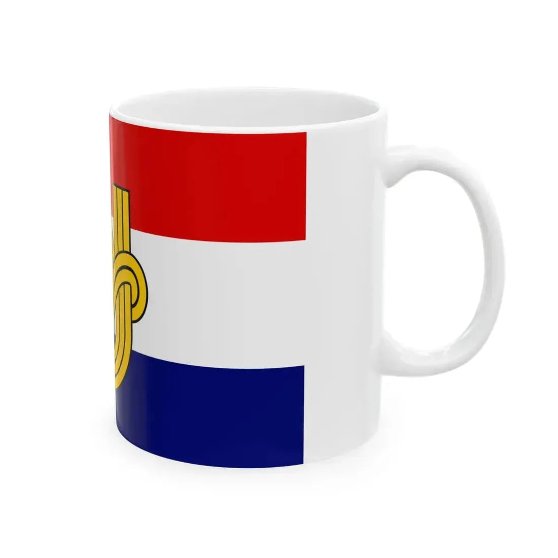 Flag of the Command of the Ustasha Youth (Croatia) White Coffee Mug - Go Mug Yourself