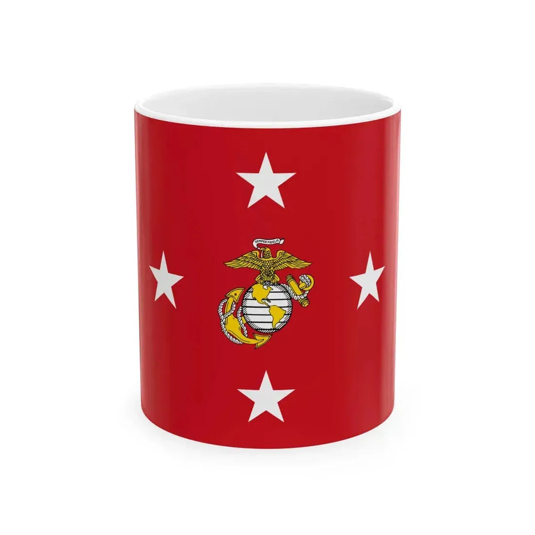 Flag of the Commandant of the United States Marine Corps (United States) White Coffee Mug 11oz - Go Mug Yourself