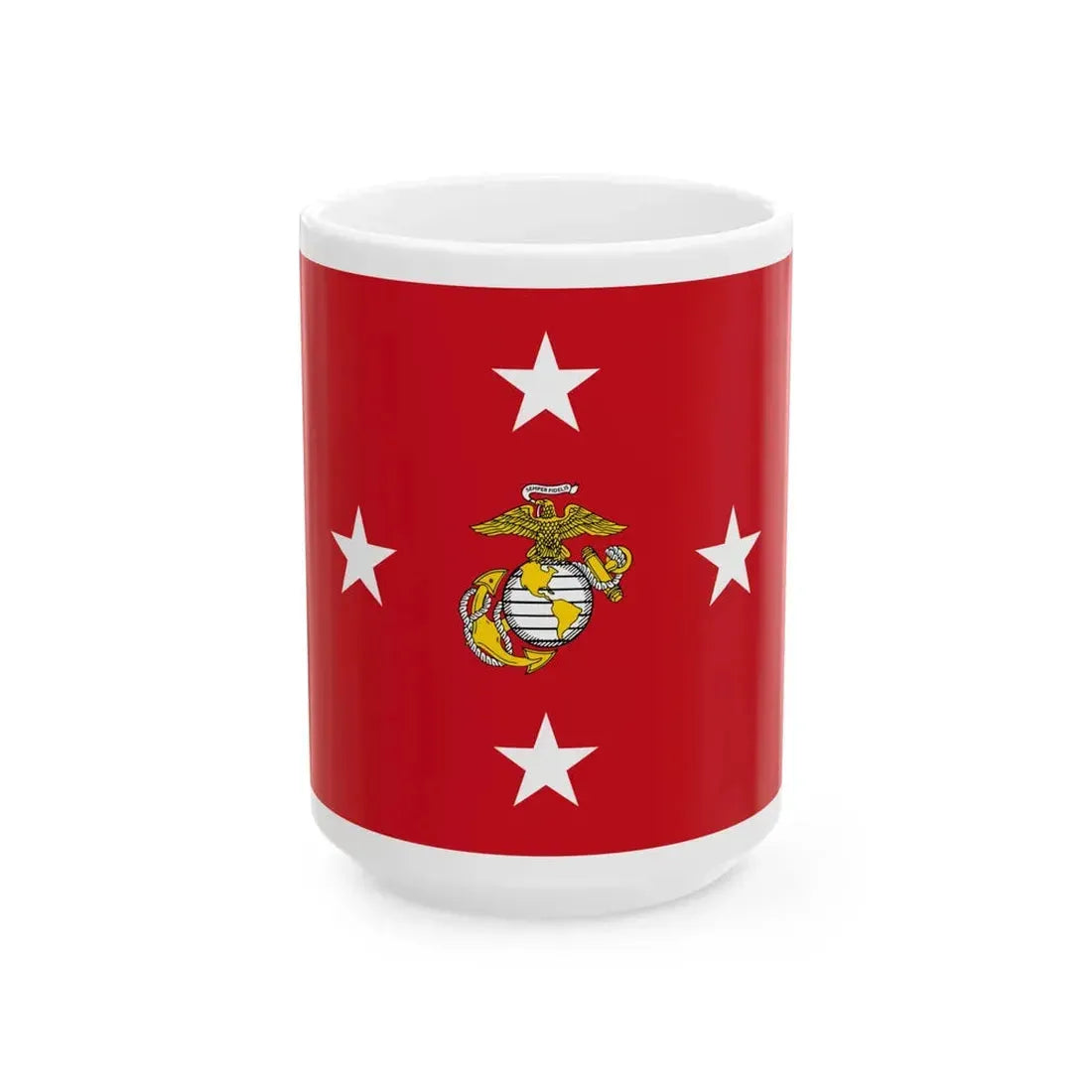 Flag of the Commandant of the United States Marine Corps (United States) White Coffee Mug 15oz - Go Mug Yourself