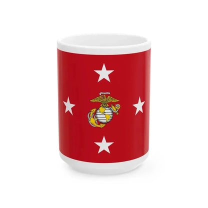 Flag of the Commandant of the United States Marine Corps (United States) White Coffee Mug 15oz - Go Mug Yourself
