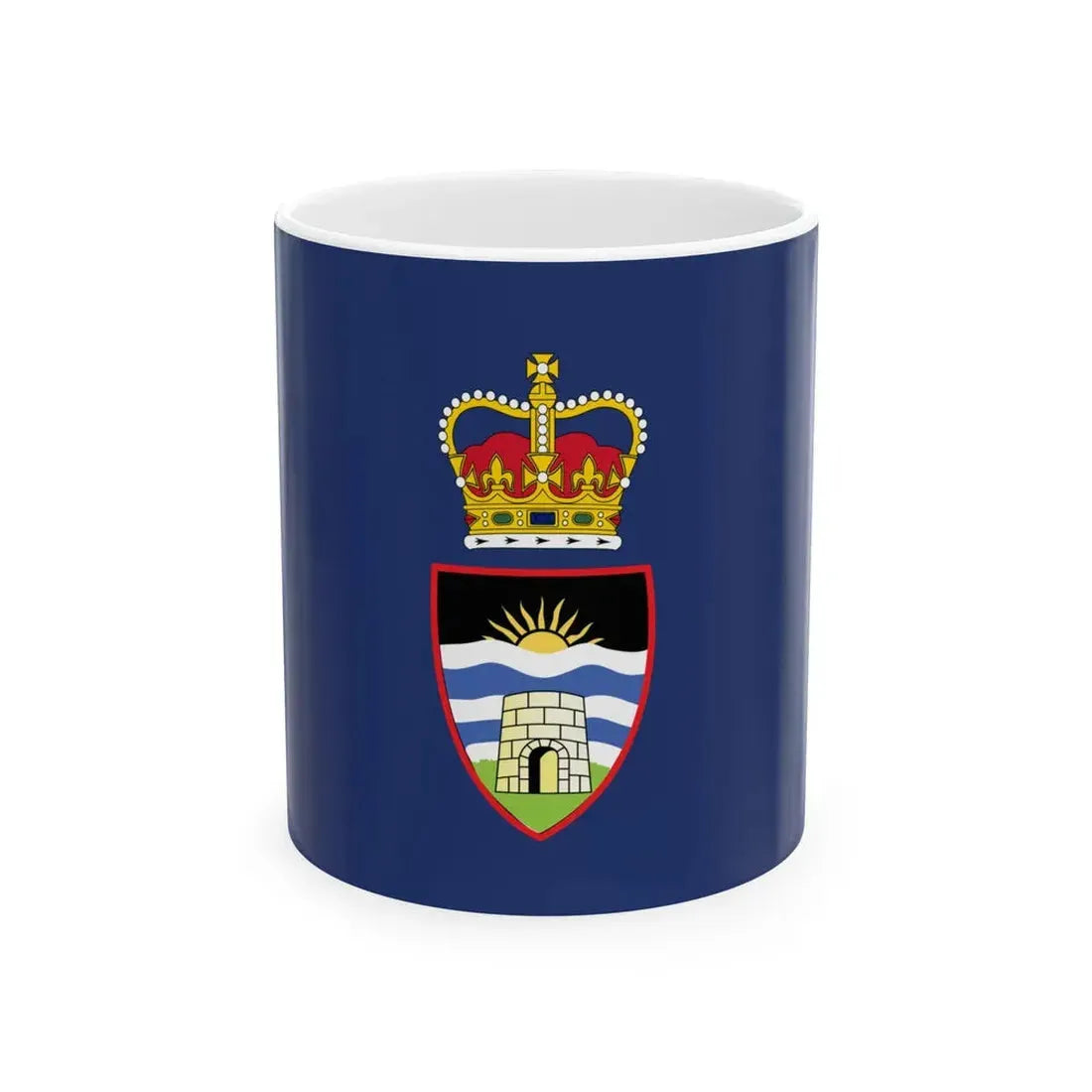 Flag of the Commander in Chief of Antigua and Barbuda pre 2023 (Antigua and Barbuda) White Coffee Mug 11oz - Go Mug Yourself