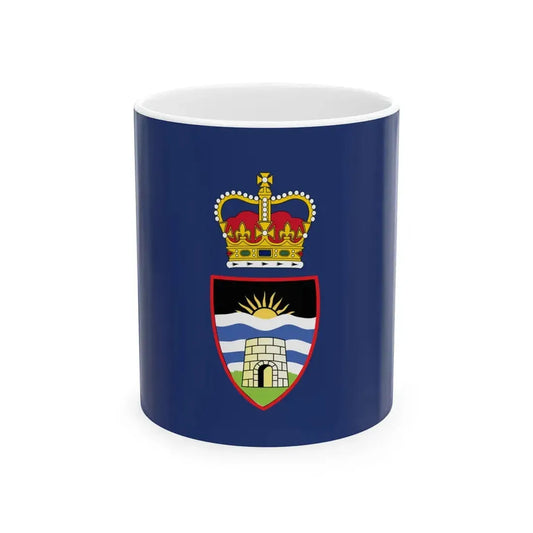 Flag of the Commander in Chief of Antigua and Barbuda pre 2023 (Antigua and Barbuda) White Coffee Mug 11oz - Go Mug Yourself