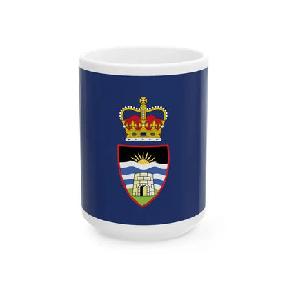 Flag of the Commander in Chief of Antigua and Barbuda pre 2023 (Antigua and Barbuda) White Coffee Mug 15oz - Go Mug Yourself