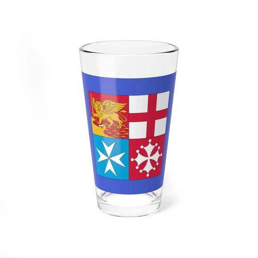 Flag of the commander in chief of the naval forces of Italy (Italy) Pint Glass 16oz 16oz - Go Mug Yourself