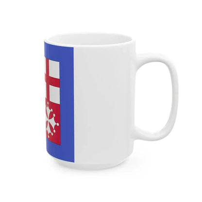 Flag of the commander in chief of the naval forces of Italy (Italy) White Coffee Mug - Go Mug Yourself