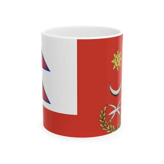 Flag of the Commander-in-Chief of the Nepal Army circa 1969 (Nepal) White Coffee Mug 11oz - Go Mug Yourself