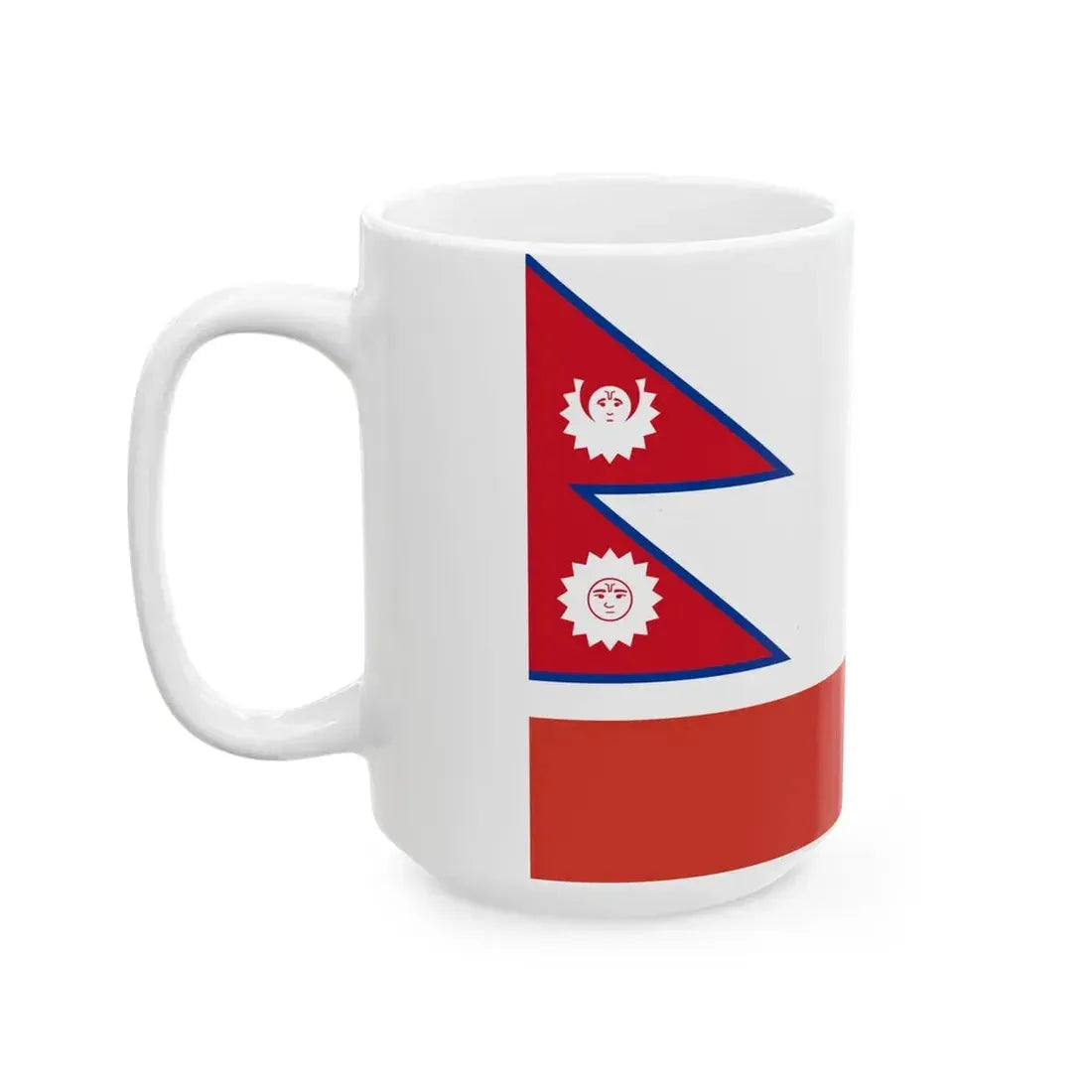 Flag of the Commander-in-Chief of the Nepal Army circa 1969 (Nepal) White Coffee Mug - Go Mug Yourself