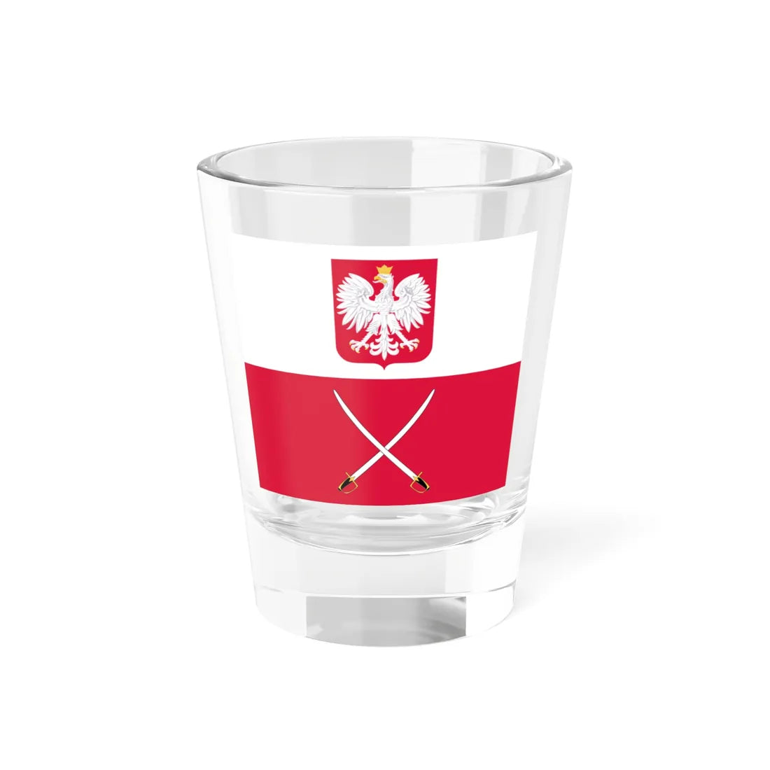 Flag of the Commander-in-Chief of the Polish Land Forces (Poland) Shot Glass 1.5oz 1.5oz - Go Mug Yourself