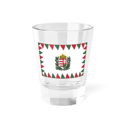Flag of the Commander of a Corps of the Royal Hungarian Defence Forces 1939-1945 afloat (Hungary) Shot Glass 1.5oz 1.5oz - Go Mug Yourself