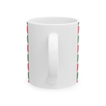 Flag of the Commander of a Corps of the Royal Hungarian Defence Forces 1939-1945 afloat (Hungary) White Coffee Mug - Go Mug Yourself