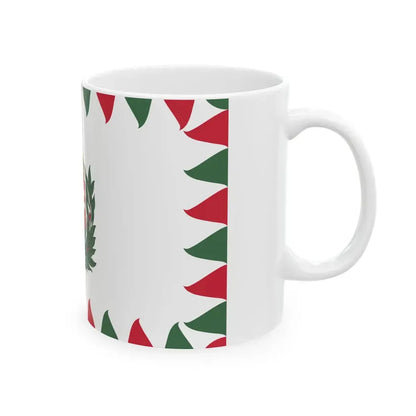 Flag of the Commander of a Corps of the Royal Hungarian Defence Forces 1939-1945 afloat (Hungary) White Coffee Mug - Go Mug Yourself